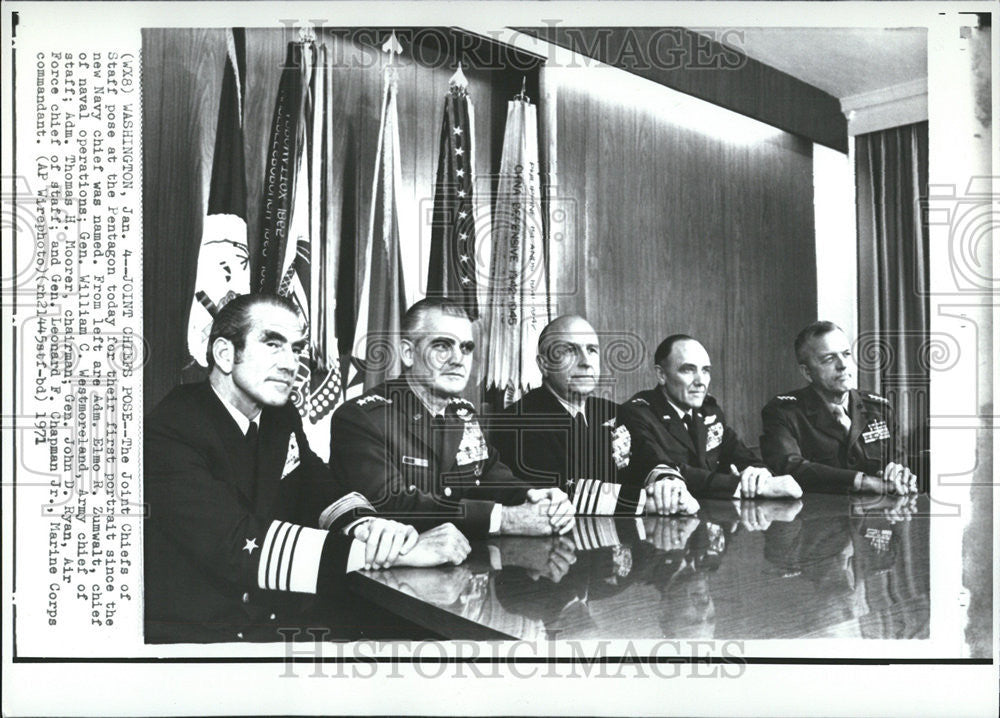 1971 Press Photo Meeting of the Joint Chiefs Of Staff - Historic Images