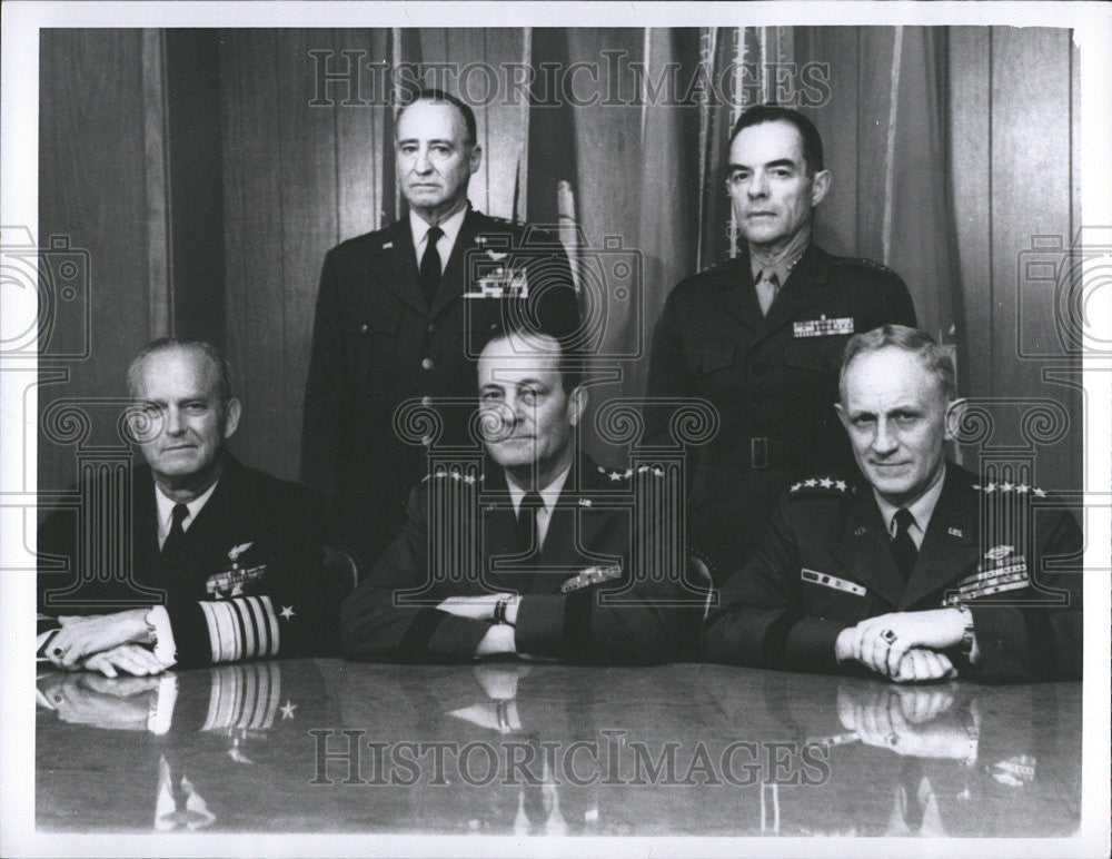 1966 Press Photo Joint Chiefs Of Staff Meet At Pentagon - Historic Images