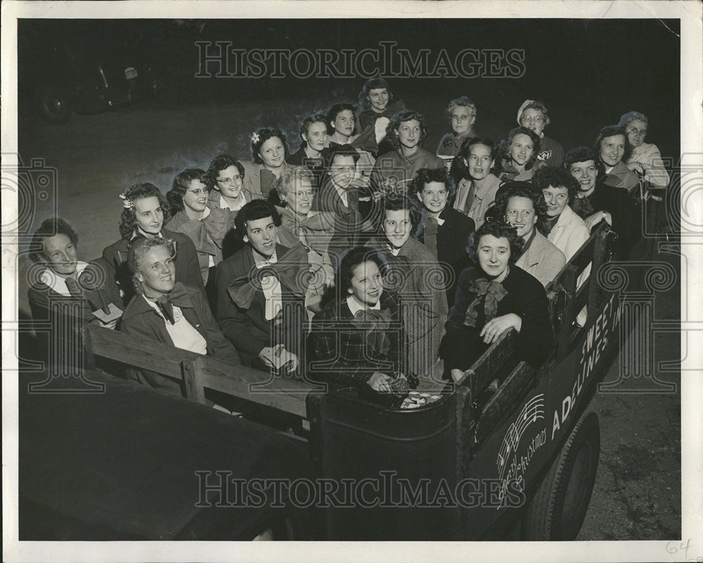 1949 Press Photo American Fittipaldi Amy Kylis Irene Kabue Doris Puls Ethel - Historic Images