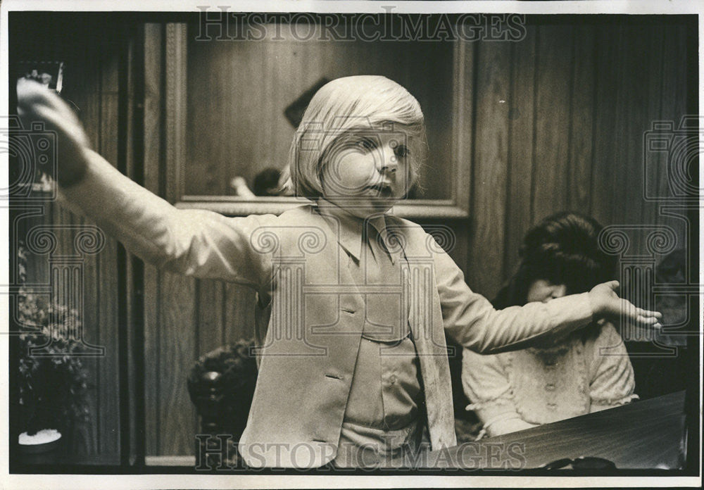 1975 Press Photo Michael Lord Child Talking Denver - Historic Images