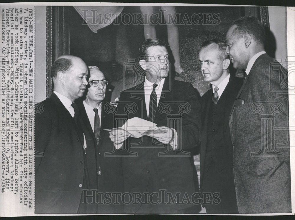 1966 Press Photo John V. Lindsay New York Mayor - Historic Images