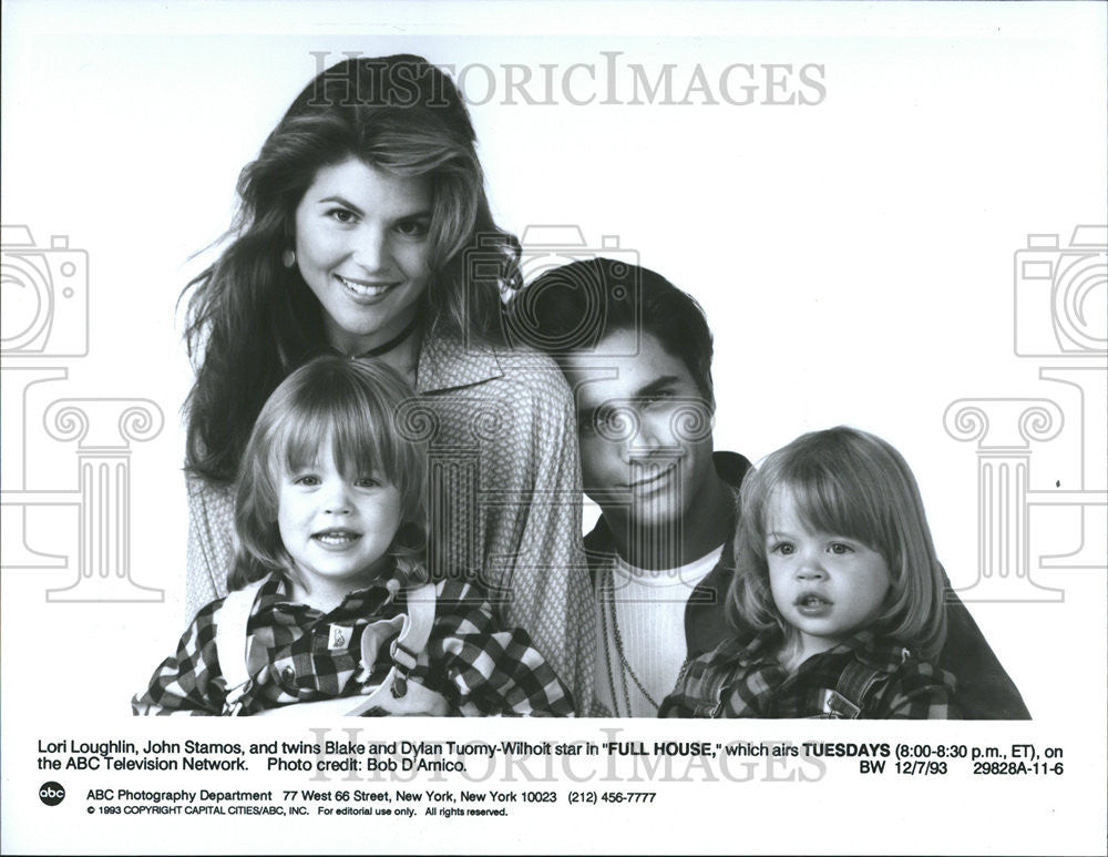 1993 Press Photo Full House Series Jessie Family Promotional Picture Stamos - Historic Images