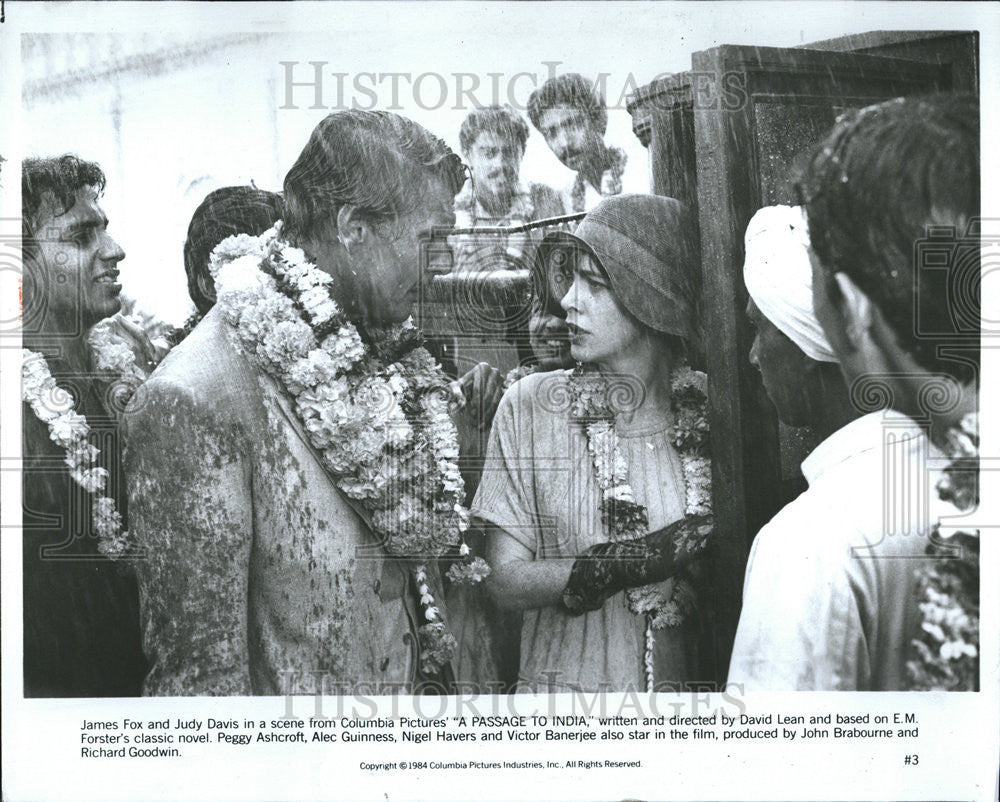 1985 Press Photo David Lean Brabourne Richard Godwin James Fox Judy Davis scene - Historic Images