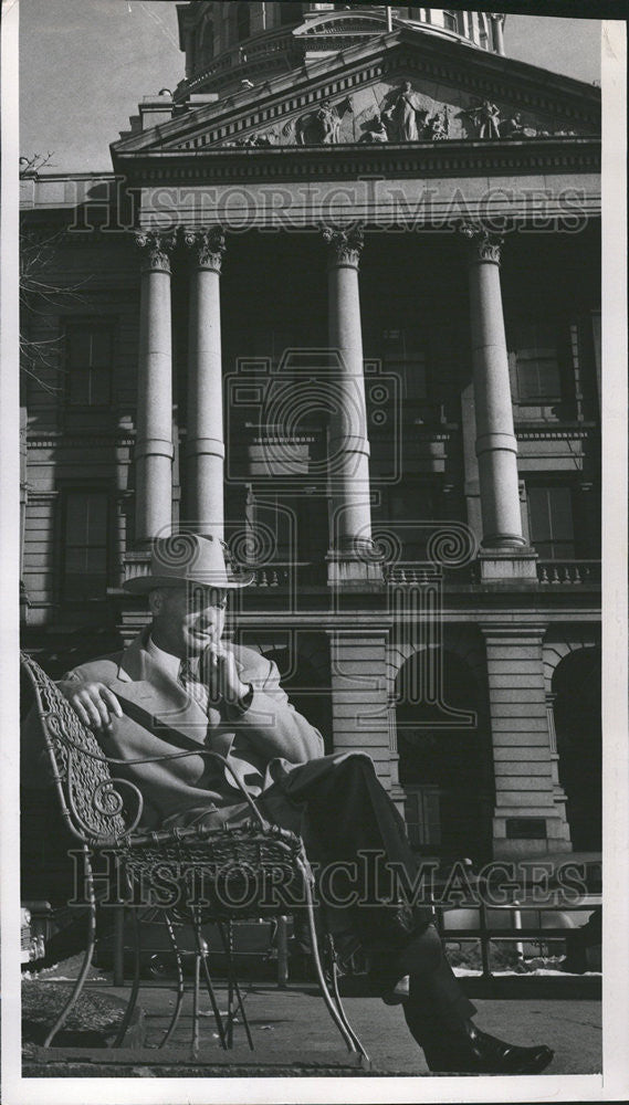 1955 Press Photo Daniel Thornton United State Republic Governor Colorado Texas - Historic Images