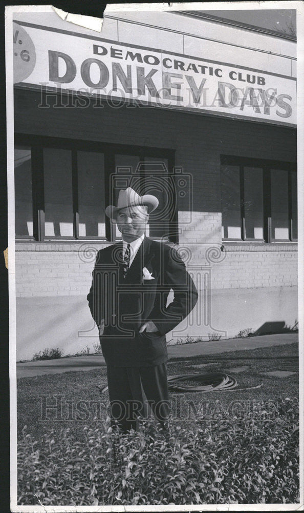 1950 Press Photo Republican Dan Thornton Gubernatorial office Democratic Club - Historic Images