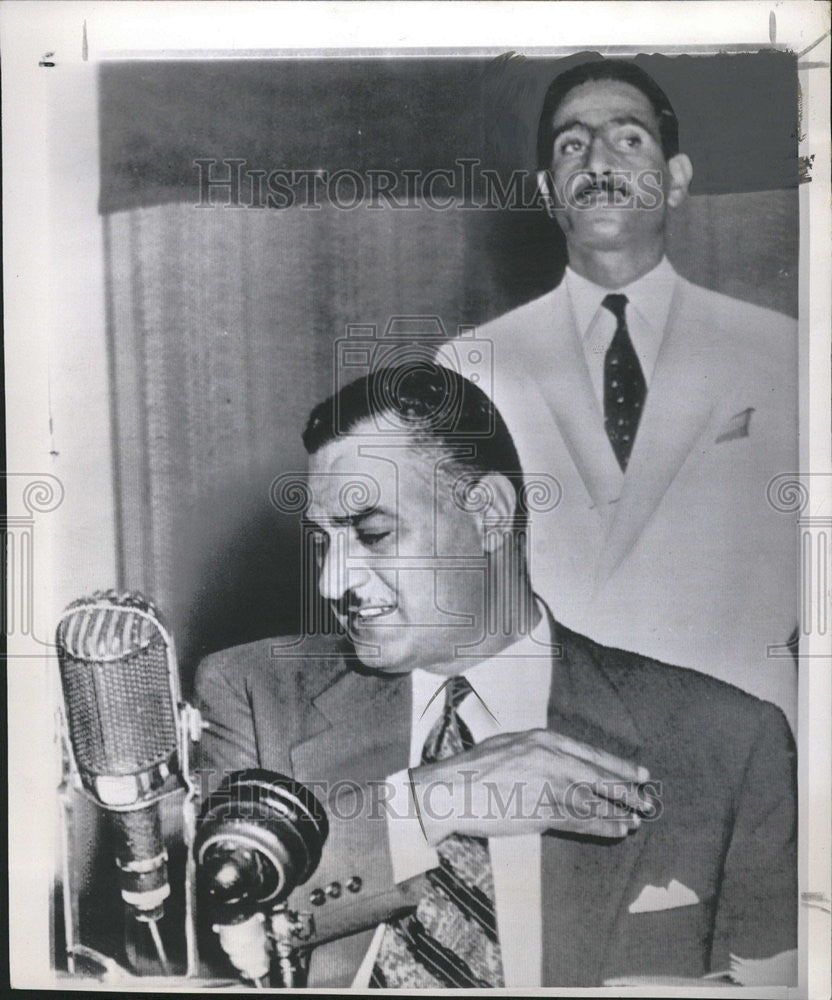 1956 Press Photo Egypt President Gamal Abdel Nasser - Historic Images