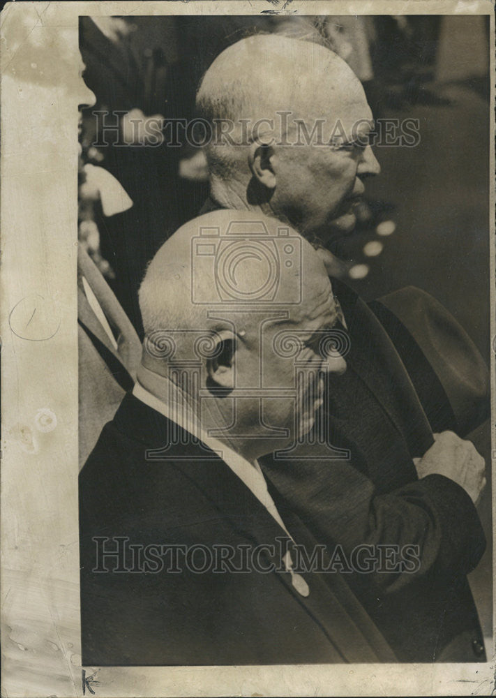 1959 Press Photo President Eisenhower Soviet Premiere Nikita Khrushchev Andrews - Historic Images