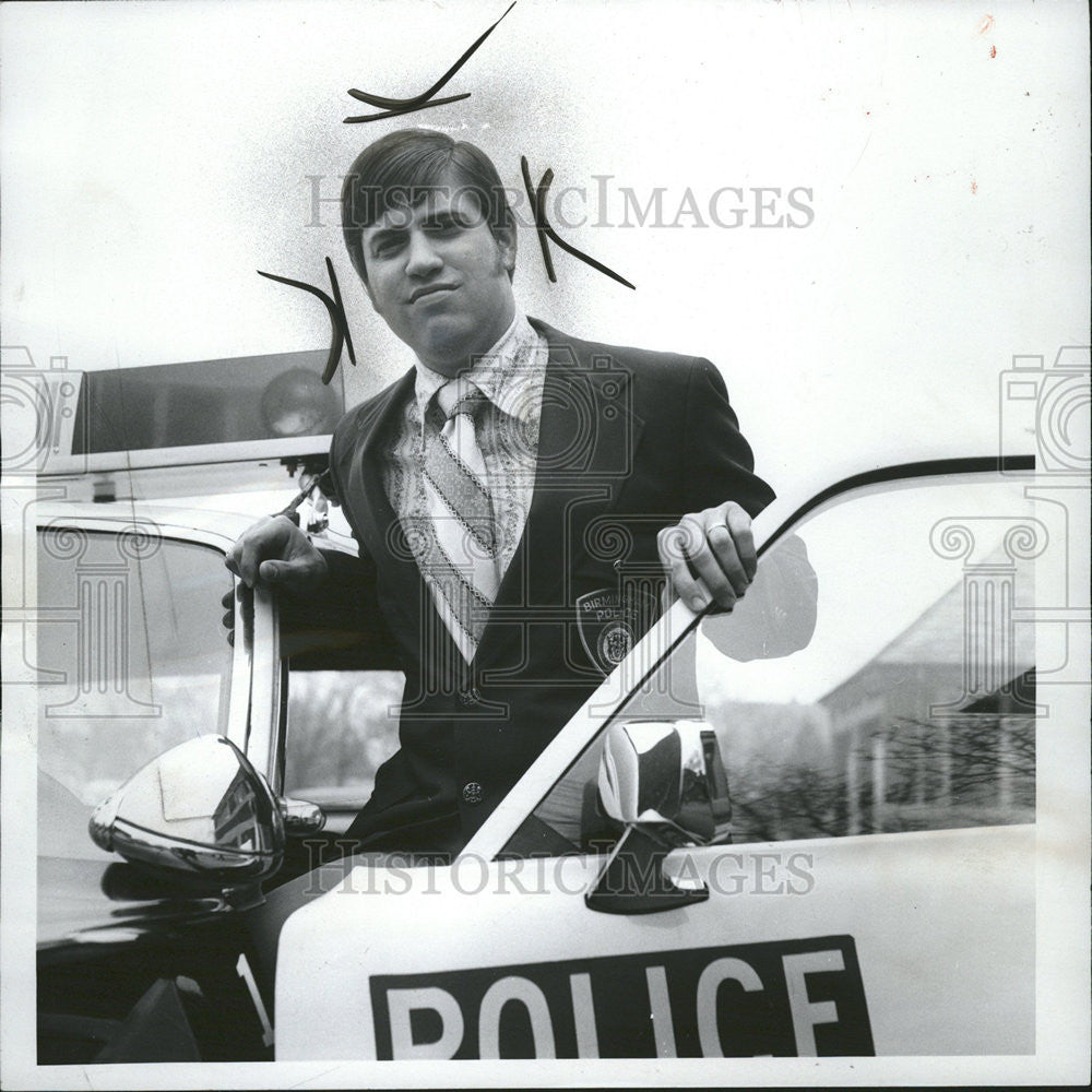 1973 Press Photo Policeman Richard Johnson Detroit - Historic Images