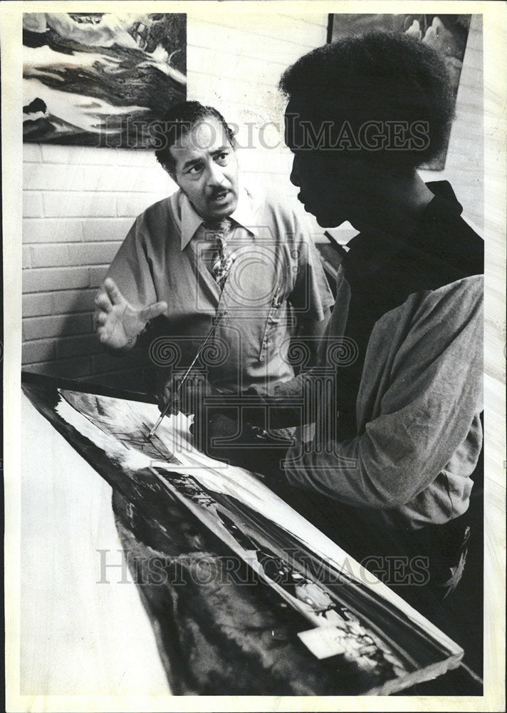 1981 Press Photo Charles Moore Prisoner Cook County Jail Point Paint Merritt - Historic Images