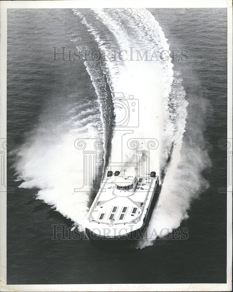 1973 Press Photo New Boat Gulf cushion Louisiana Lake Pontchartrain Aerospace - Historic Images