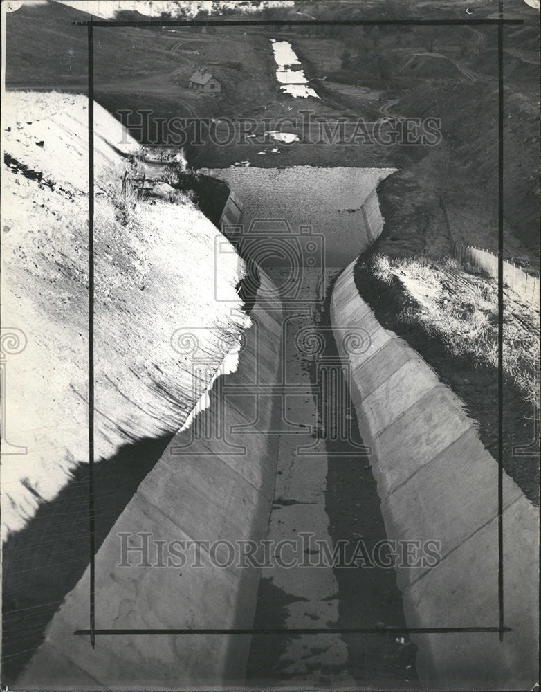 1937 Press Photo Section Spillway Ralston Dam - Historic Images