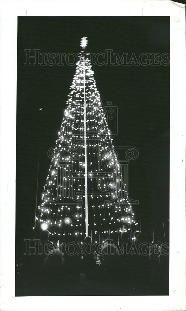 1983 Press Photo Christmas Tree Dunedin Boat Parade Florida - Historic Images