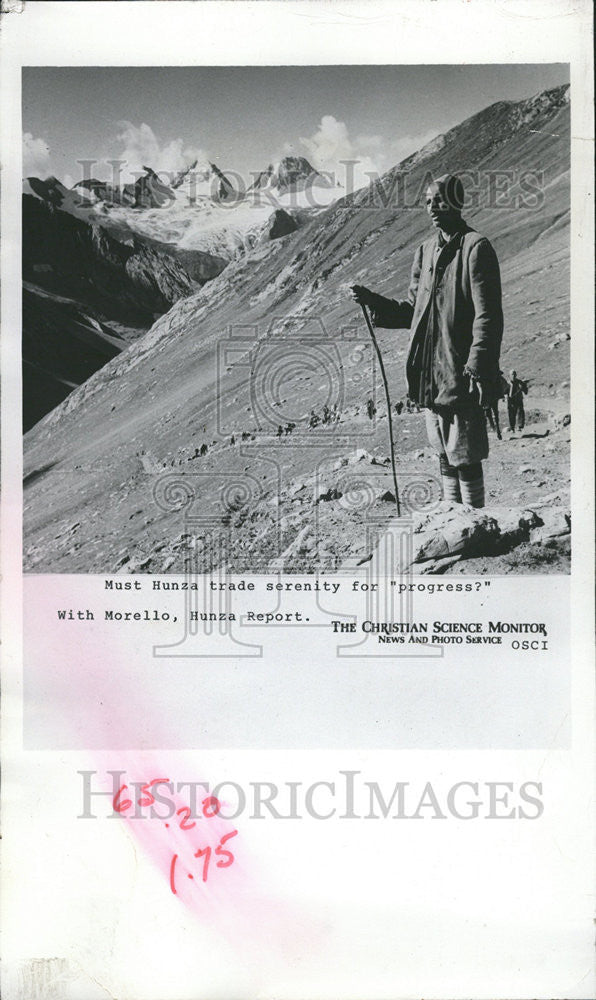 1974 Press Photo Hunza Progress Morello Pakistan Region Christan Science Monitor - Historic Images