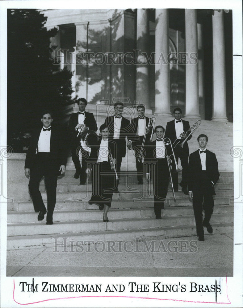 1990 Press Photo Tim Zimmerman King Brass Winona Lake IN - Historic Images