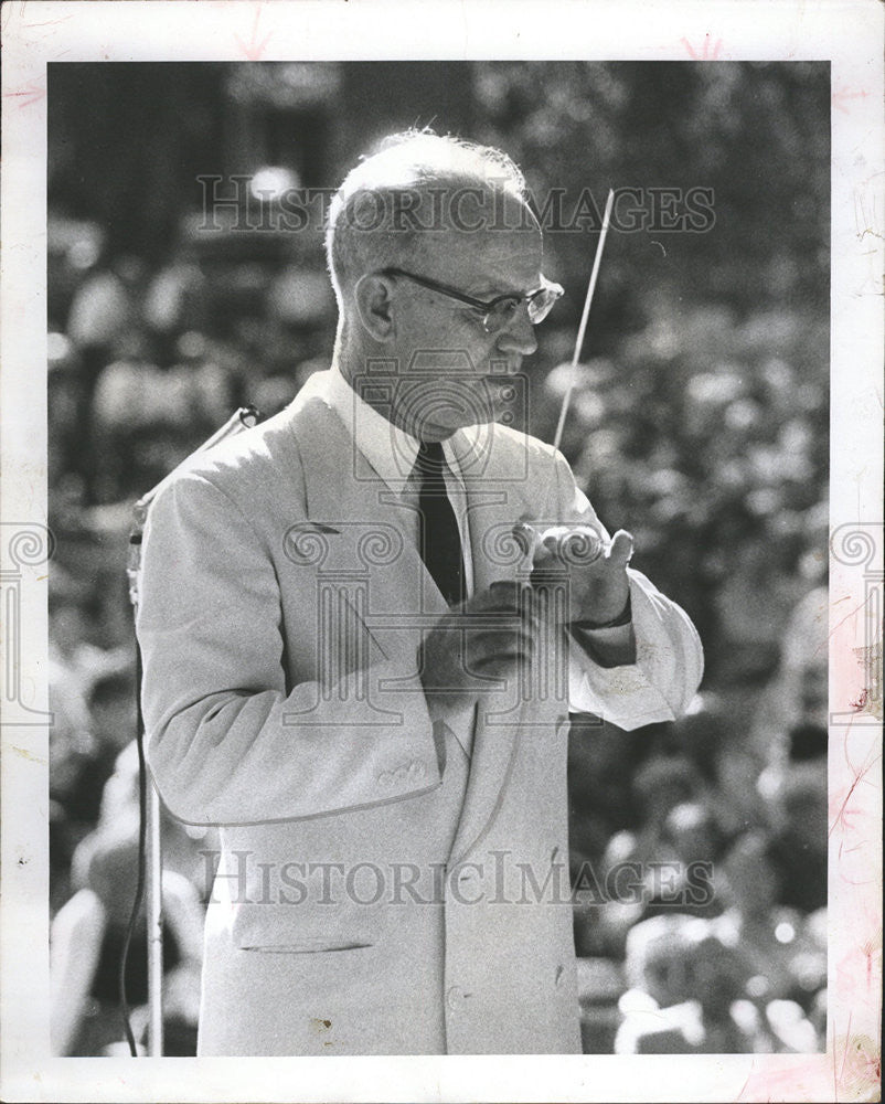 1953 Press Photo Maestro Joseph Lefter Band Leader Composer Conductor - Historic Images