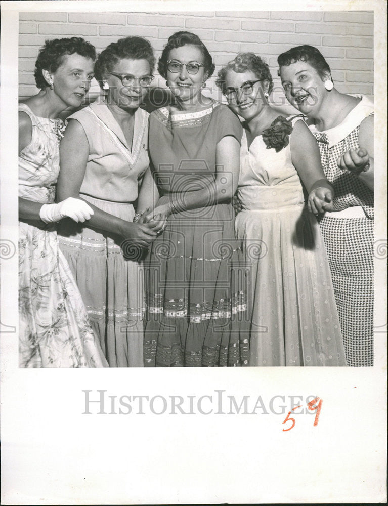 1958 Press Photo SWEET ADELINES  TRENE LEBEAU ALICE MARY ANNA BARBARA AVERY - Historic Images