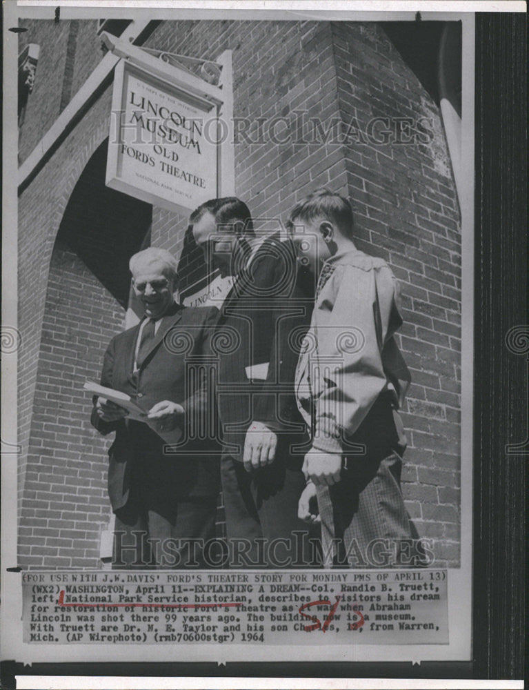 1964 Press Photo Randie Truett National Park Service Historian Visitor Dream - Historic Images