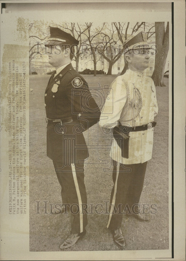 1970 Press Photo White House Policeman Felix M Felton - Historic Images