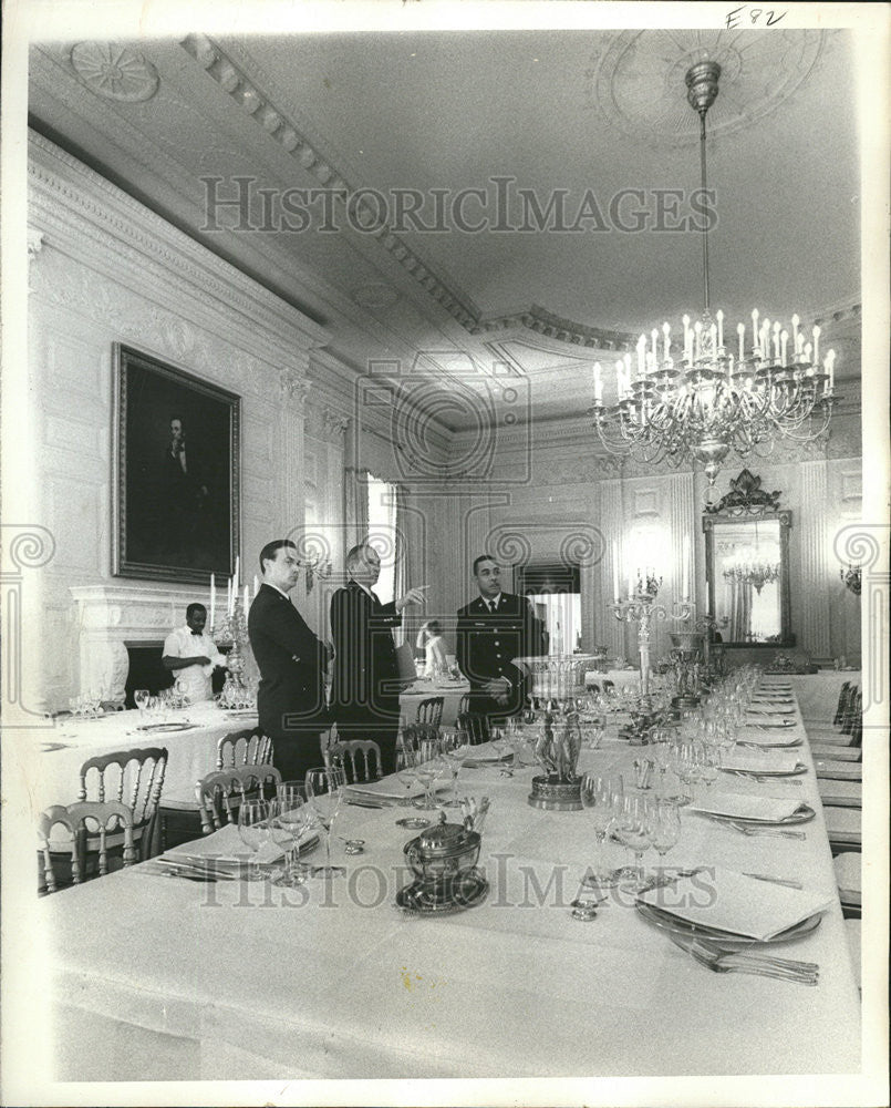 1969 Press Photo White House Interior Dinner - Historic Images