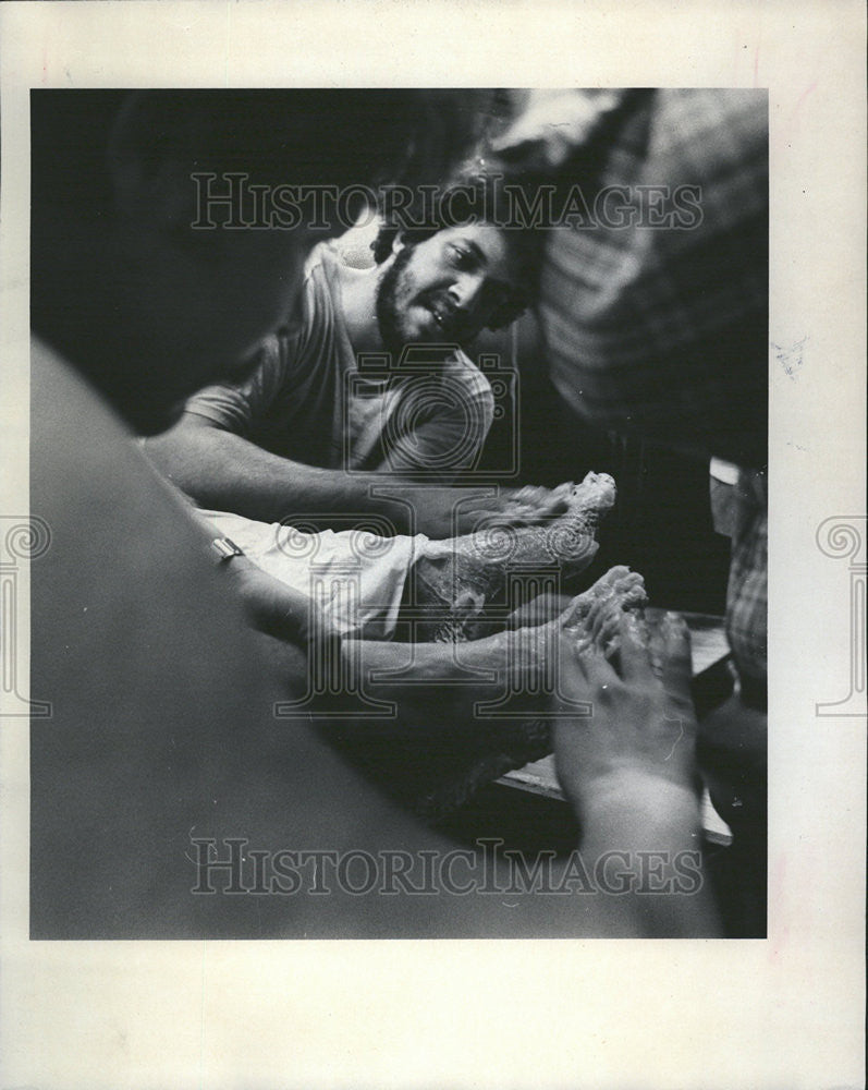 1979 Press Photo Jim Stevens Alan Cunningham Underwater Stay World Record - Historic Images