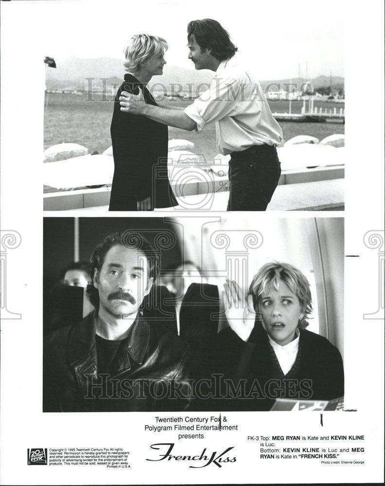 1995 Press Photo Meg Ryan Kevin Kline French Kiss - Historic Images