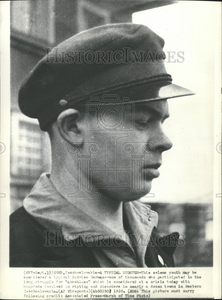 1938 Press Photo Sudetan German Youth Western Czechoslovakia - Historic Images