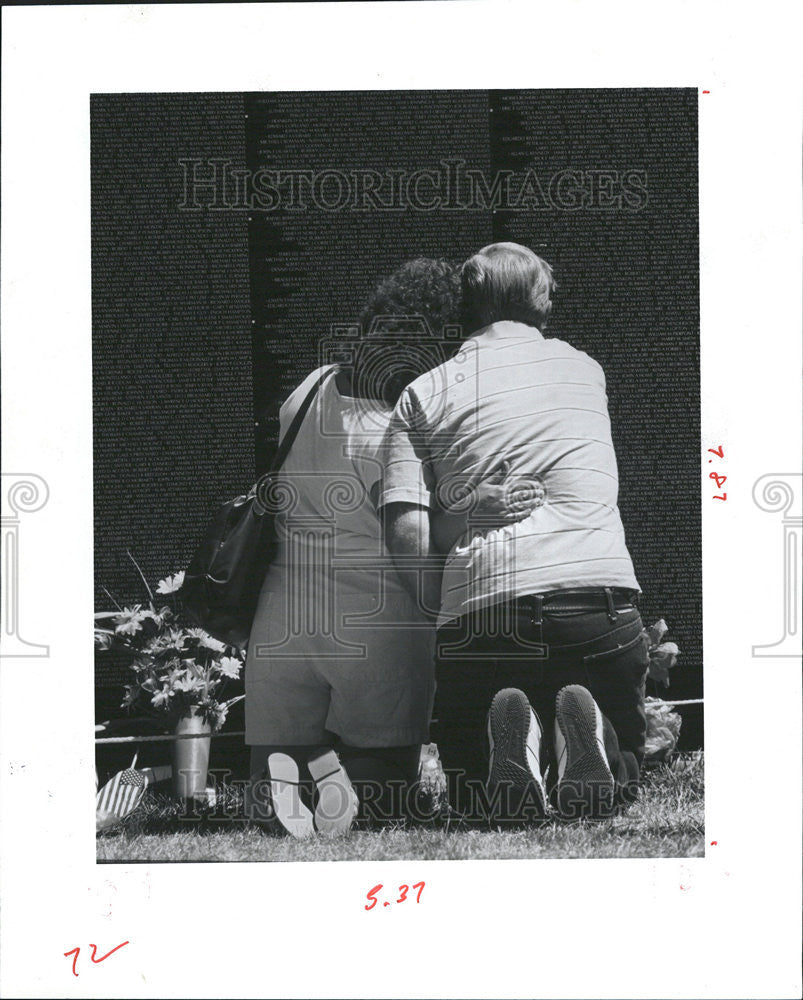 1990 Press Photo Vietnam Veterans Memorial in Colorado Springs. - Historic Images