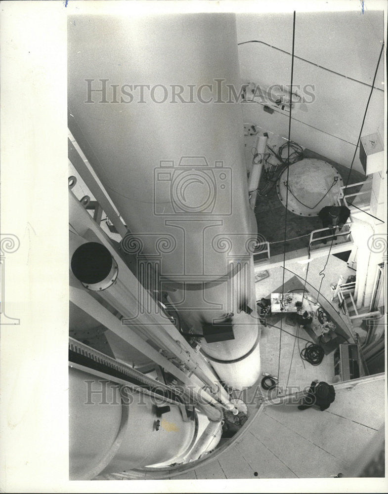 1969 Press Photo Solar Telescope Housing White Sand - Historic Images