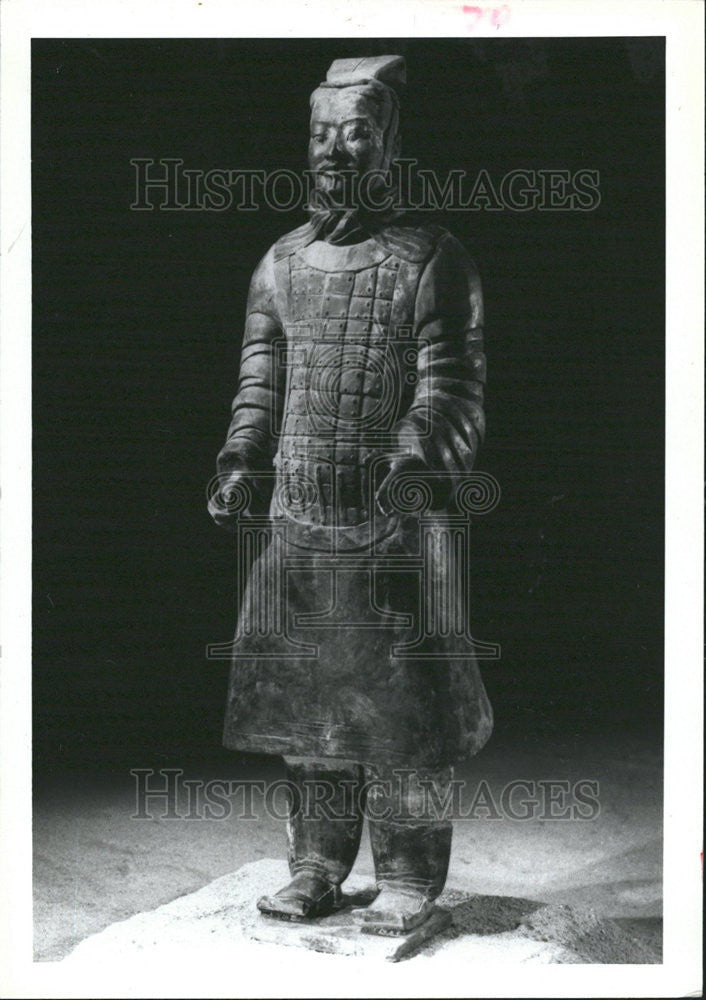 1986 Press Photo China - Entertainment and the Arts Terra Cotta Figure from Qing - Historic Images