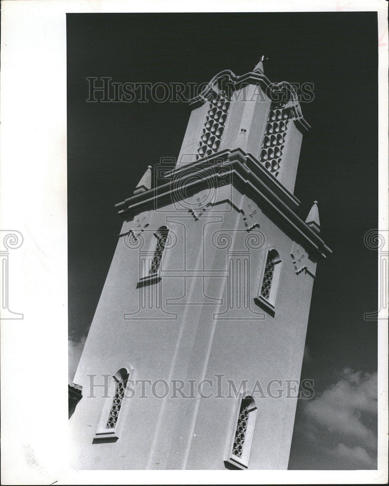 1965 Press Photo Moorish Tower St. John&#39;s Catholic Church St. Petersburg Florida - Historic Images