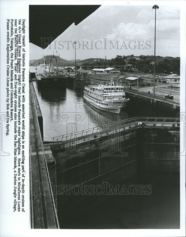 1997 Press Photo Panama Canal Great Rivers Explorer - Historic Images