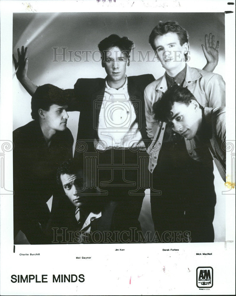 1986 Press Photo Simple Minds Rock Band - Historic Images