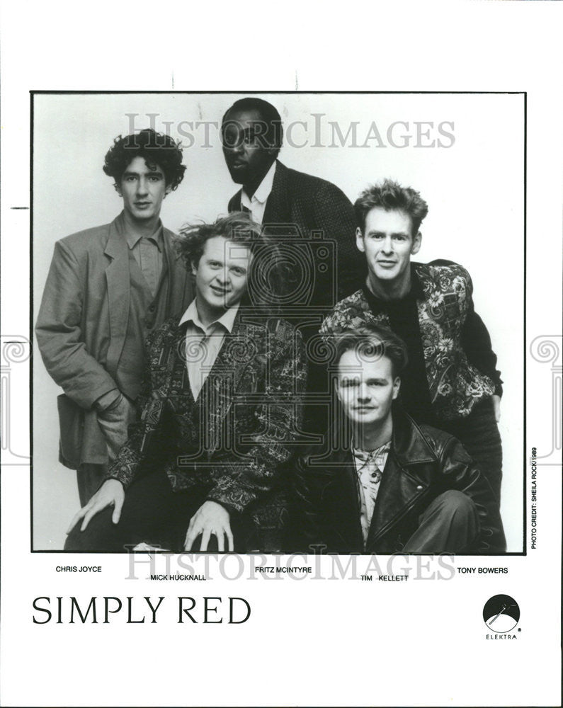 1989 Press Photo Chris Joyce Mick Hucknall Fritz Mcintyre Tim Kellett Simply Red - Historic Images