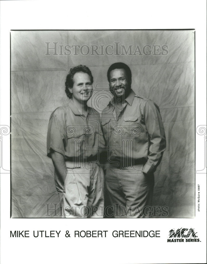 1987 Press Photo Michael Utley &amp; Robert Greenidge Coral Reefer Band  Musicians - Historic Images