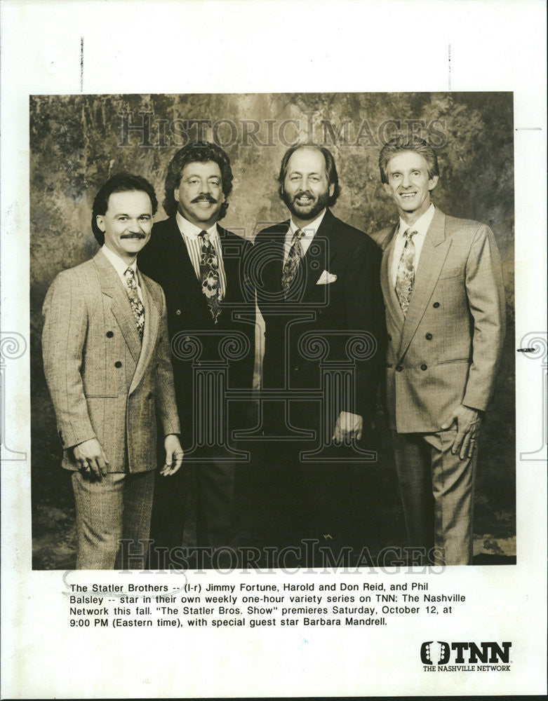 1992 Press Photo The Statler Brothers Musical Group - Historic Images