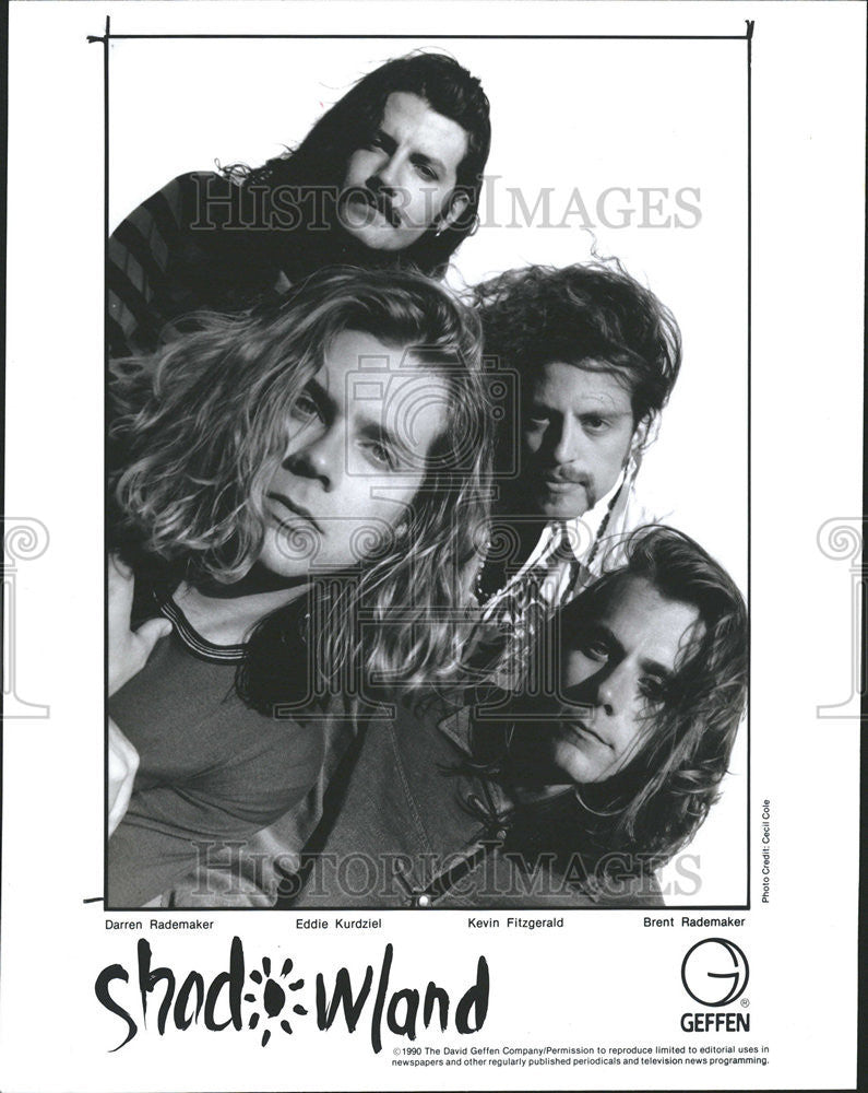 1990 Press Photo Shadowland American Rock Music Band - Historic Images