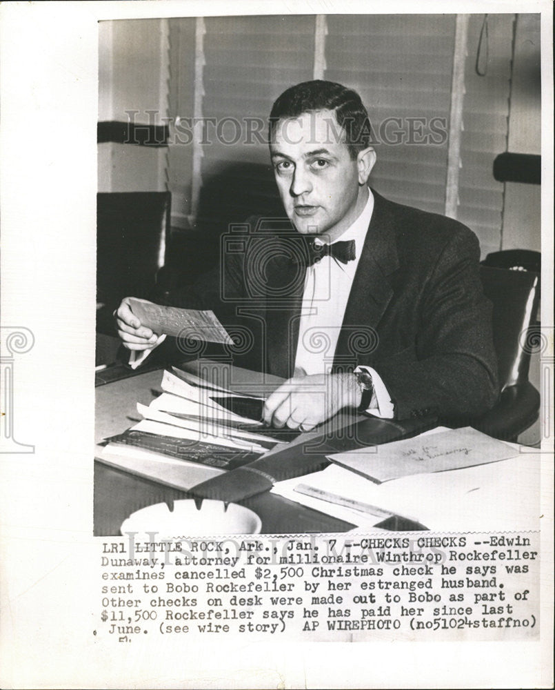 1951 Press Photo Edwin Dunway Attorney - Historic Images