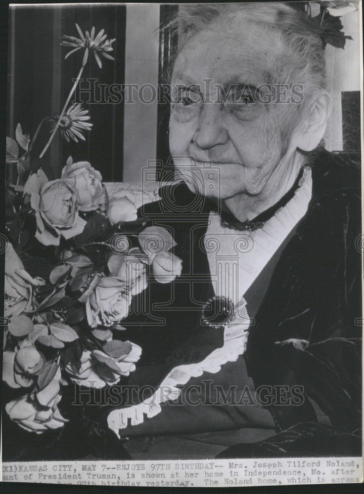 Press Photo Mrs Joseph Tilford Noland Aunt President Truman Home Independence - Historic Images