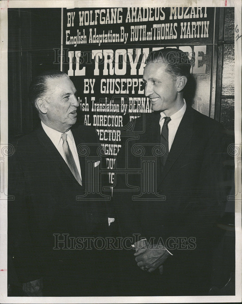 1964 Press Photo Frank Rickertson Bruce Alexander Opera season President - Historic Images