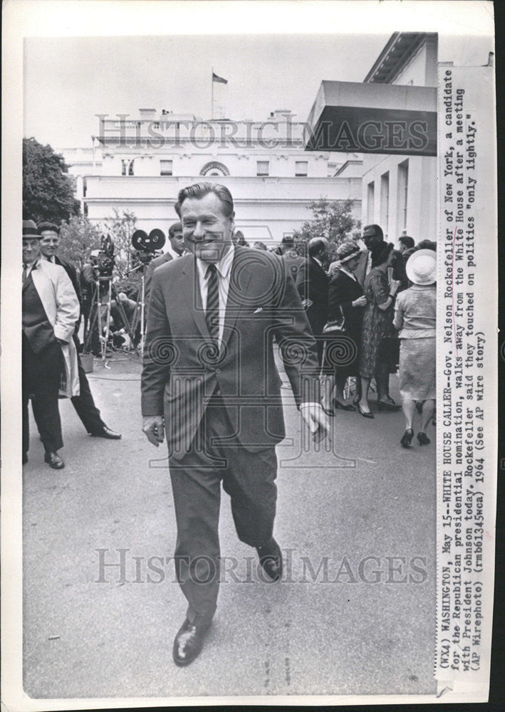 1964 Press Photo New York Governor Nelson Rockefeller - Historic Images