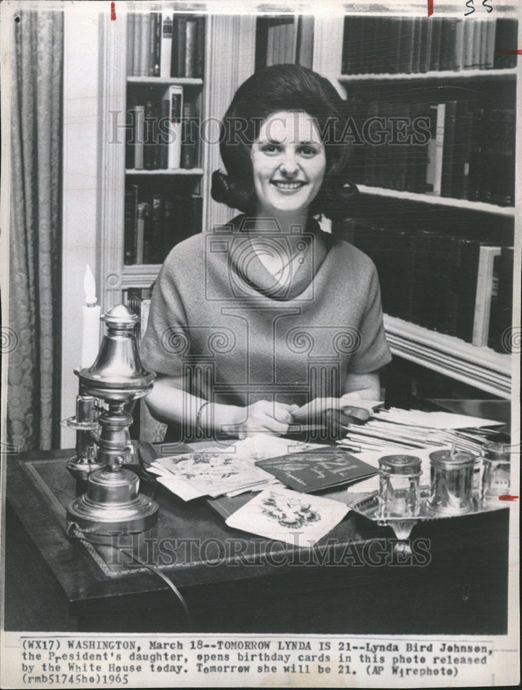 1965 Press Photo Lynda Bird Johnson, president&#39;s daughter. - Historic Images