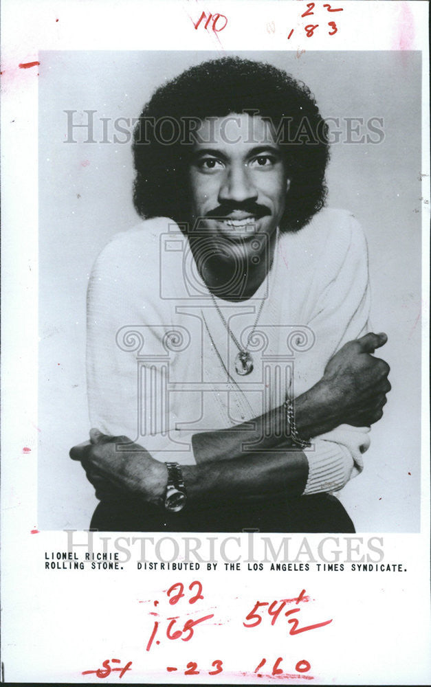 1982 Press Photo Lionel Brockman Richie American Singer Song Writer Composer - Historic Images