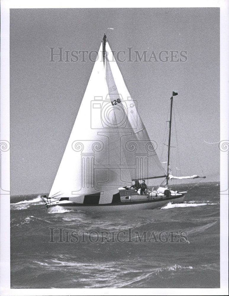 Press Photo  Loon Yawl Ship Photographer Johnnie Evans Water - Historic Images