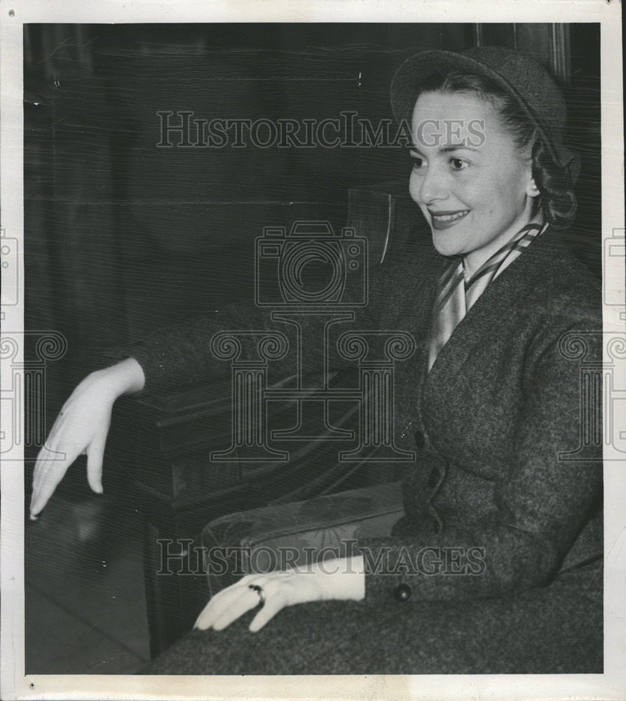 1951 Press Photo Denver Olivia De Havilland star  stage comedy Candida - Historic Images