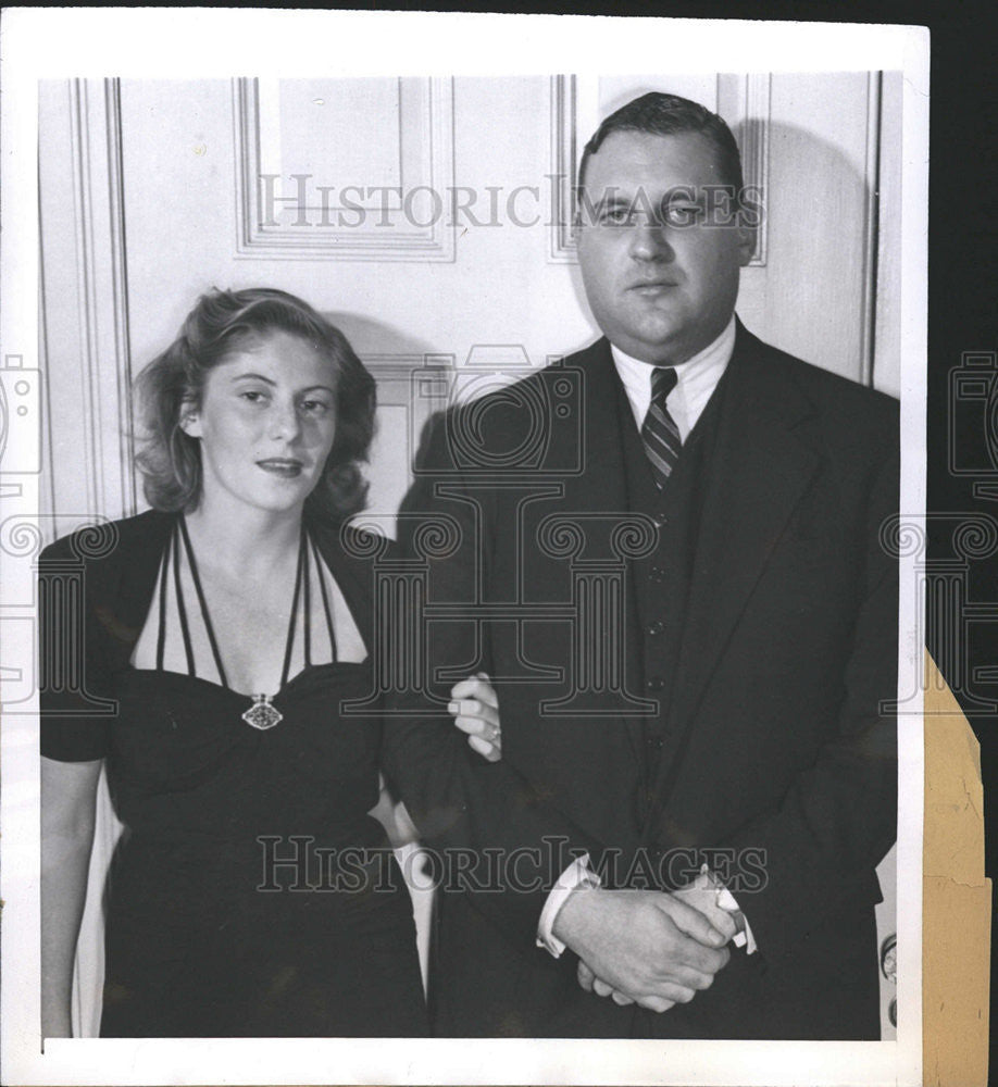 1944 Press Photo Private Wed Bride Home East September Gretsch  Graduate French - Historic Images