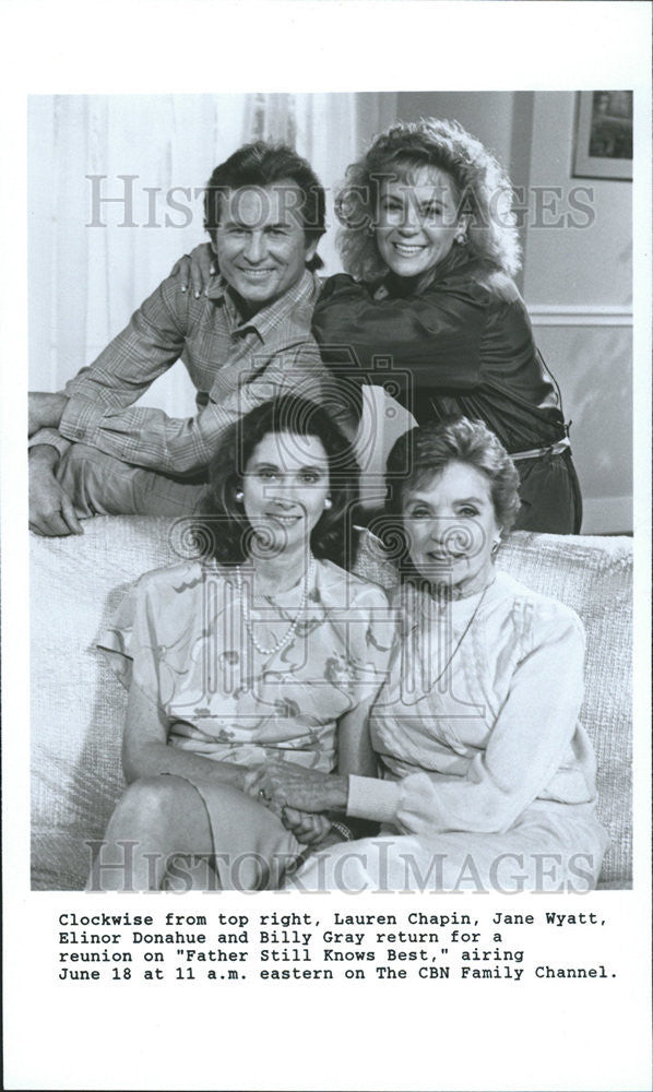 1989 Press Photo Actor Billy Gray and Others Star In Father Still Knows Best - Historic Images