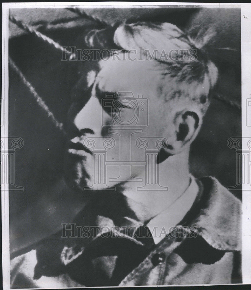 1957 Press Photo William Girard Defendant face Japanese firing range testimony - Historic Images