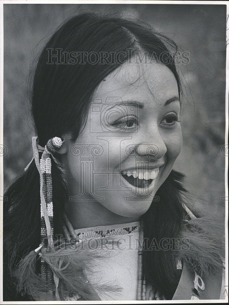 1969 Press Photo Miss Denise Keah Tigh Ute Mountain Princess Kiaw Representative - Historic Images