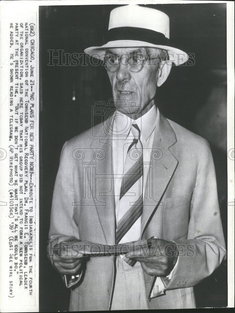 1939 Press Photo Dr Francis Township Chicago National Recovery Plan Political - Historic Images