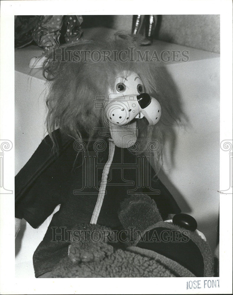 1983 Press Photo Puppet Collection  Exhibit Florida Gulf Coast Art Center - Historic Images